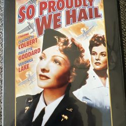 Classic WWII 1943 DVD W/ Claudette Colbert-Veronica Lake ‘So Proudly We Hail’ 