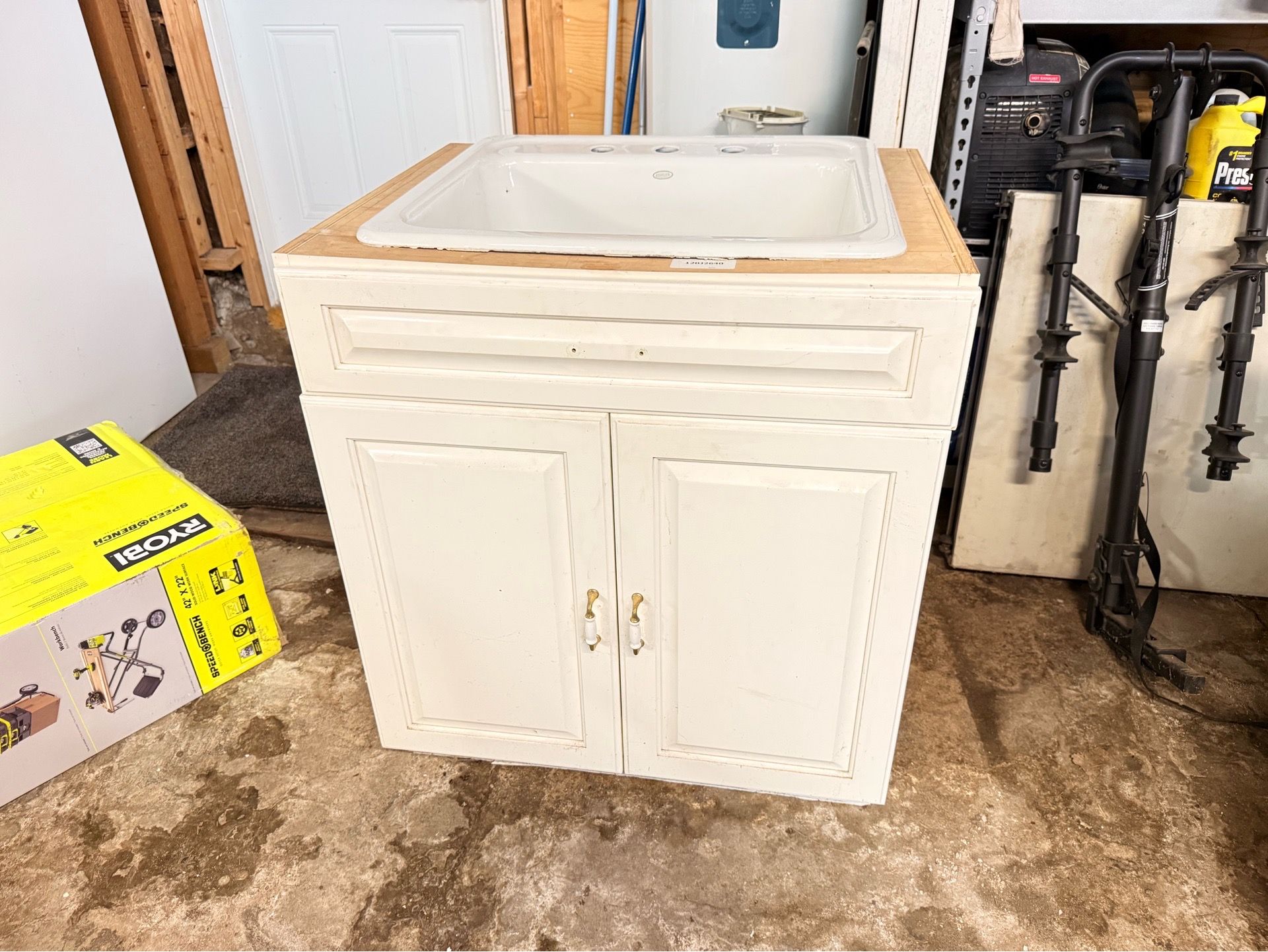 Sink and cabinet