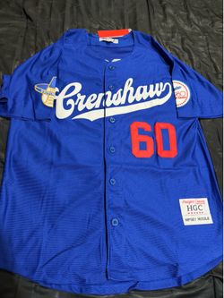 Headgear Classics Nipsey Hussle Crenshaw Baseball Jersey Blue Large