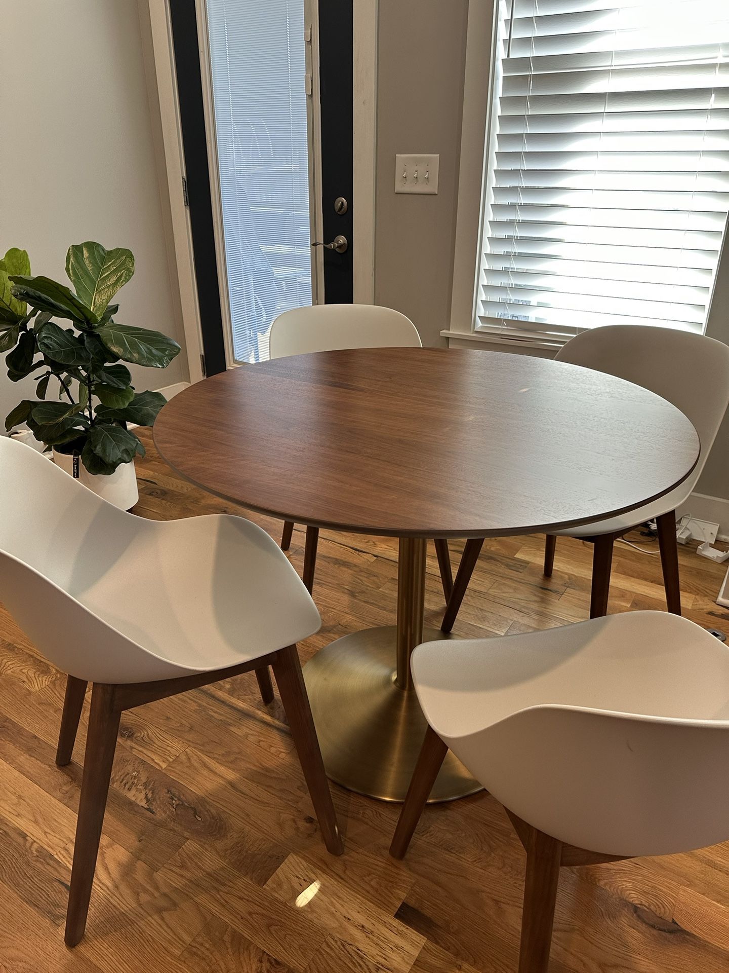 CB2 Dining Table & West Elm Chairs