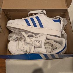 Adidas SUPERSTAR II JQ4729 - US Women's 7.5 / Men's 6.5 NIB  - White/Blue/Black