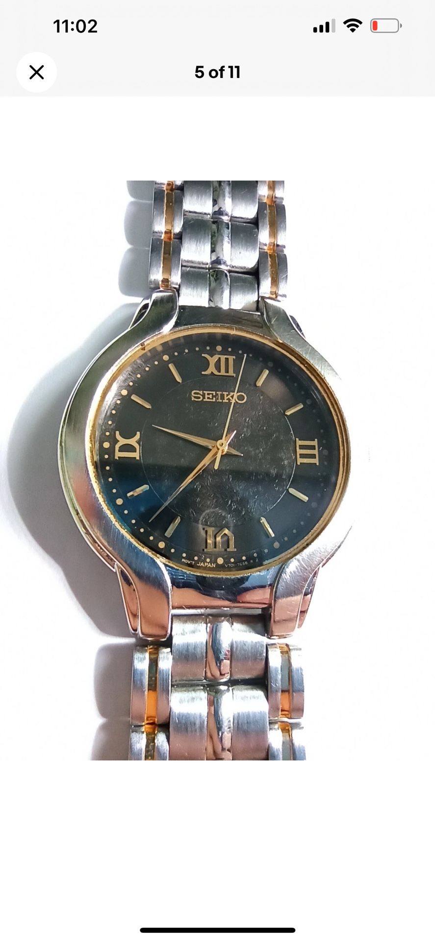 🖤💛Ultra Rare Vintage Classic SEIKO Unisex Watch Roman Numeral 90s💛🖤