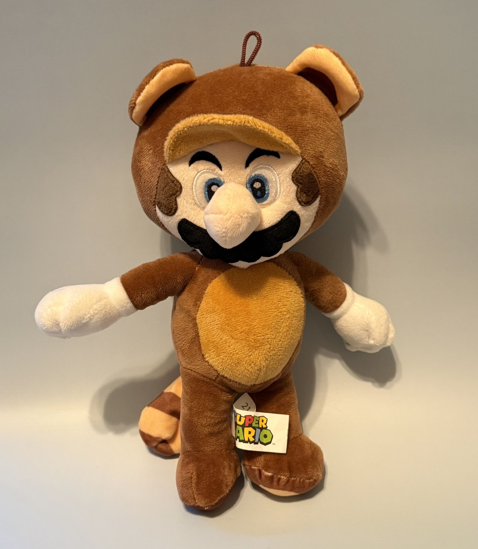 Nintendo Super Mario Bros 8" Plush Tanooki Racoon Mario In GREAT CONDITION!