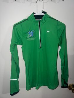 Nike Dri-FIT Men's Green 1/4 Zip Mock Neck Pullover Jacket XS Winton Woods