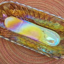 Vintage Carnival Glass Tray