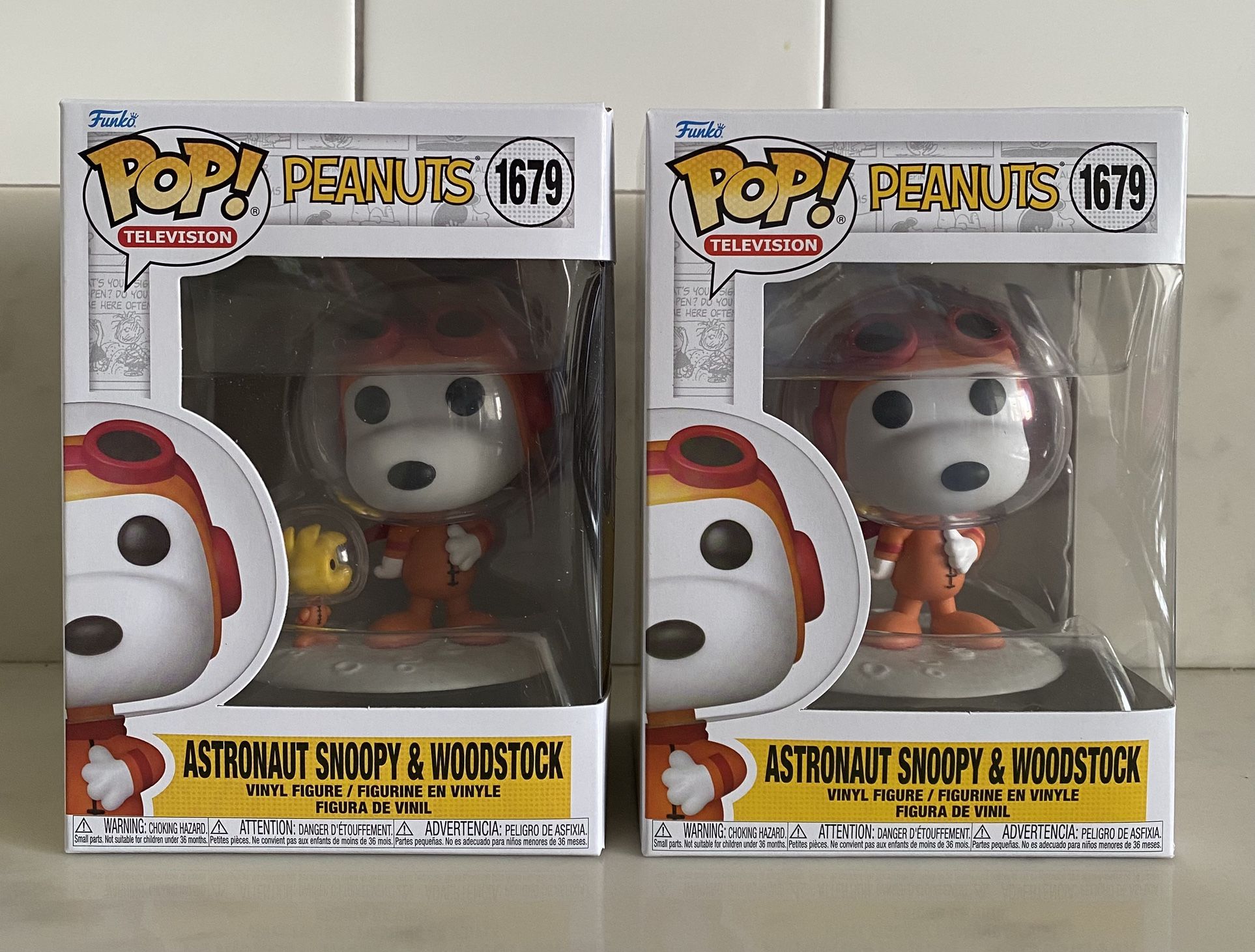 Funko Pop Animation Peanuts Space Astronaut Snoopy And Woodstock 1679 Toy Collectible Figure Limited Edition Comics Cartoon Anime Classic Vintage