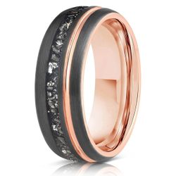 Men's Dyonisus Meteorite Tungsten Wedding Band 