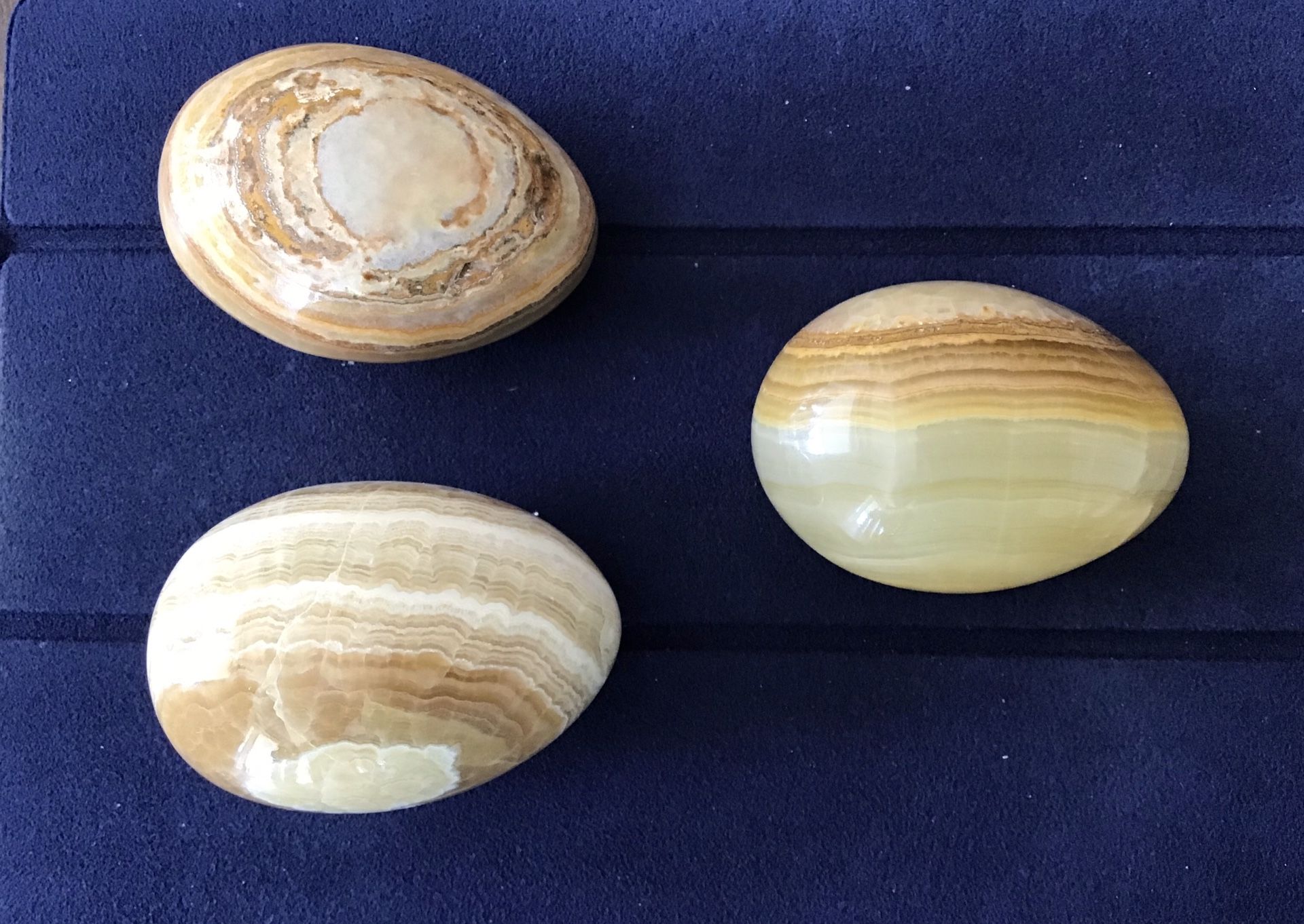 Three Banded Onyx Polished Eggs 2.5”