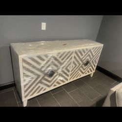 Modern Geometric Storage Cabinet