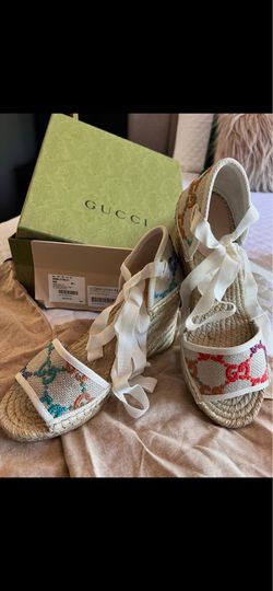 Authentic colorful Gucci Espadrille
