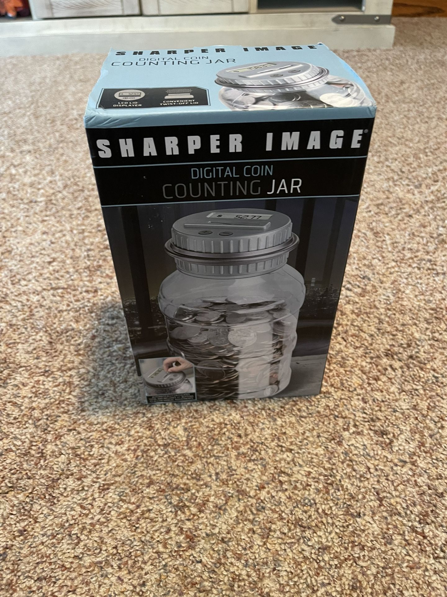 Sharper Image Digital Coin Counting Jar