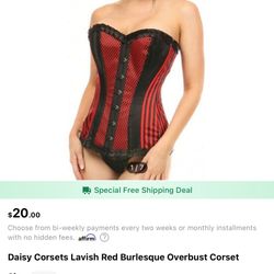 Red And Black Corset Costume 