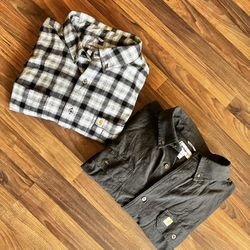 Carhartt long sleeve button down shirts