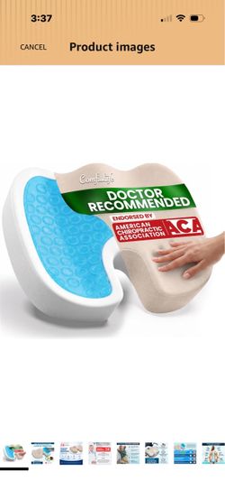 ComfiLife Doctor Recommended Seat Cushion - Premium Gel & Memory Foam Office Chair, Car Seat, Lifting Cushion - Chair Cushions for Back & Sciatica Rel
