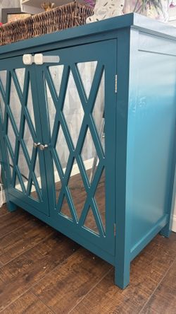 Teal Accent Cabinet