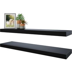 NEW In Box Black Floating Shelves - 31" x 7"