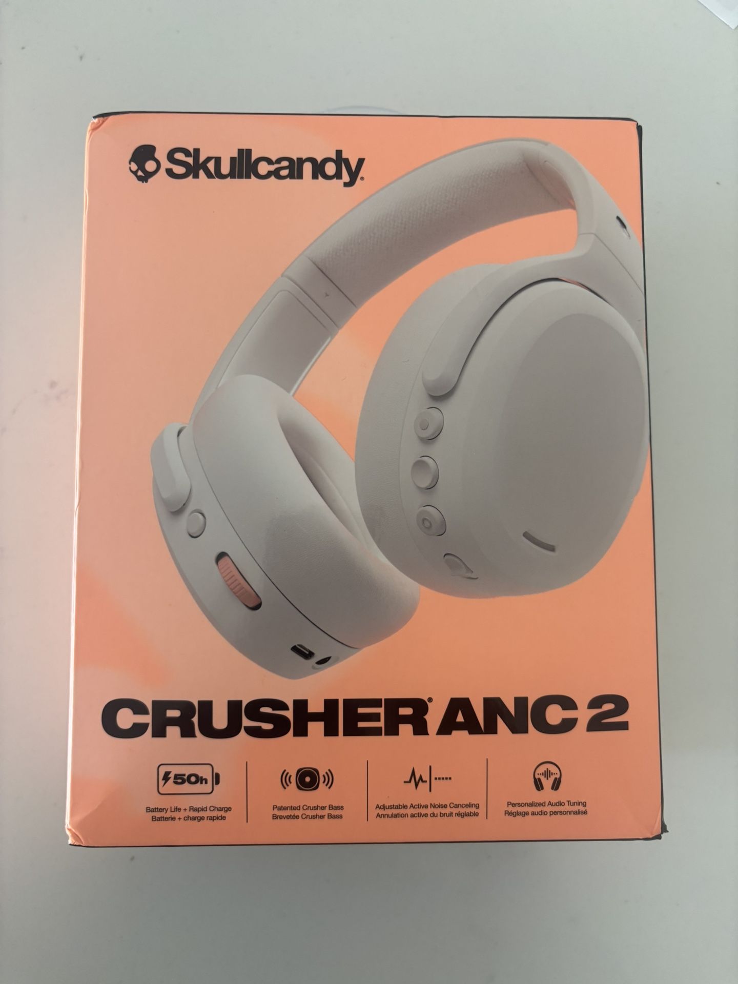 Skullcandy ANC 2 Bone Color New Sealed Box