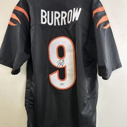 JOE BURROW SIGNED CINCINNATI BENGALS AUTOGRAPHED CUSTOM JERSEY w/COA - XL - 696