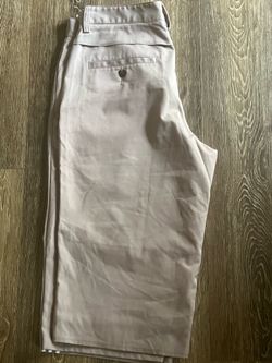 Adidas Climacool Golf Shorts Mens 32 Beige Tan 3-Stripe