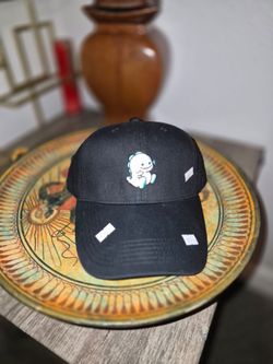 Bigo Black Baseball Cap with Embroidered Character
