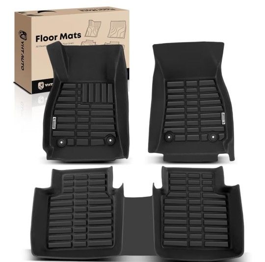 YHTAUTO Floor Mats Fit 2010-2016 Buick Lacrosse, TPE All Weather Car Mats Waterproof Anti-Slip Odorless Floor Liner, Interior Car Accessories Front