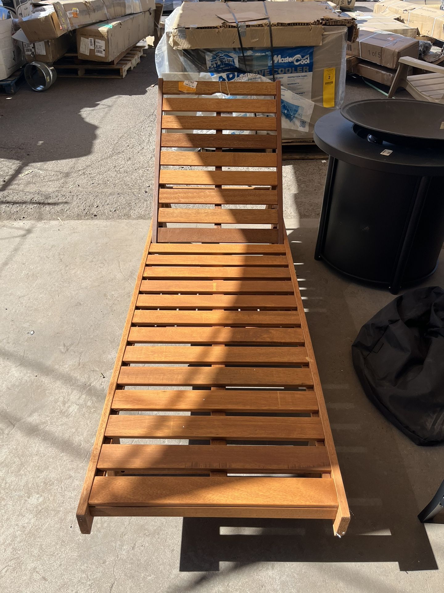 Tioman Hardwood Outdoor Chaise Lounge with Tray