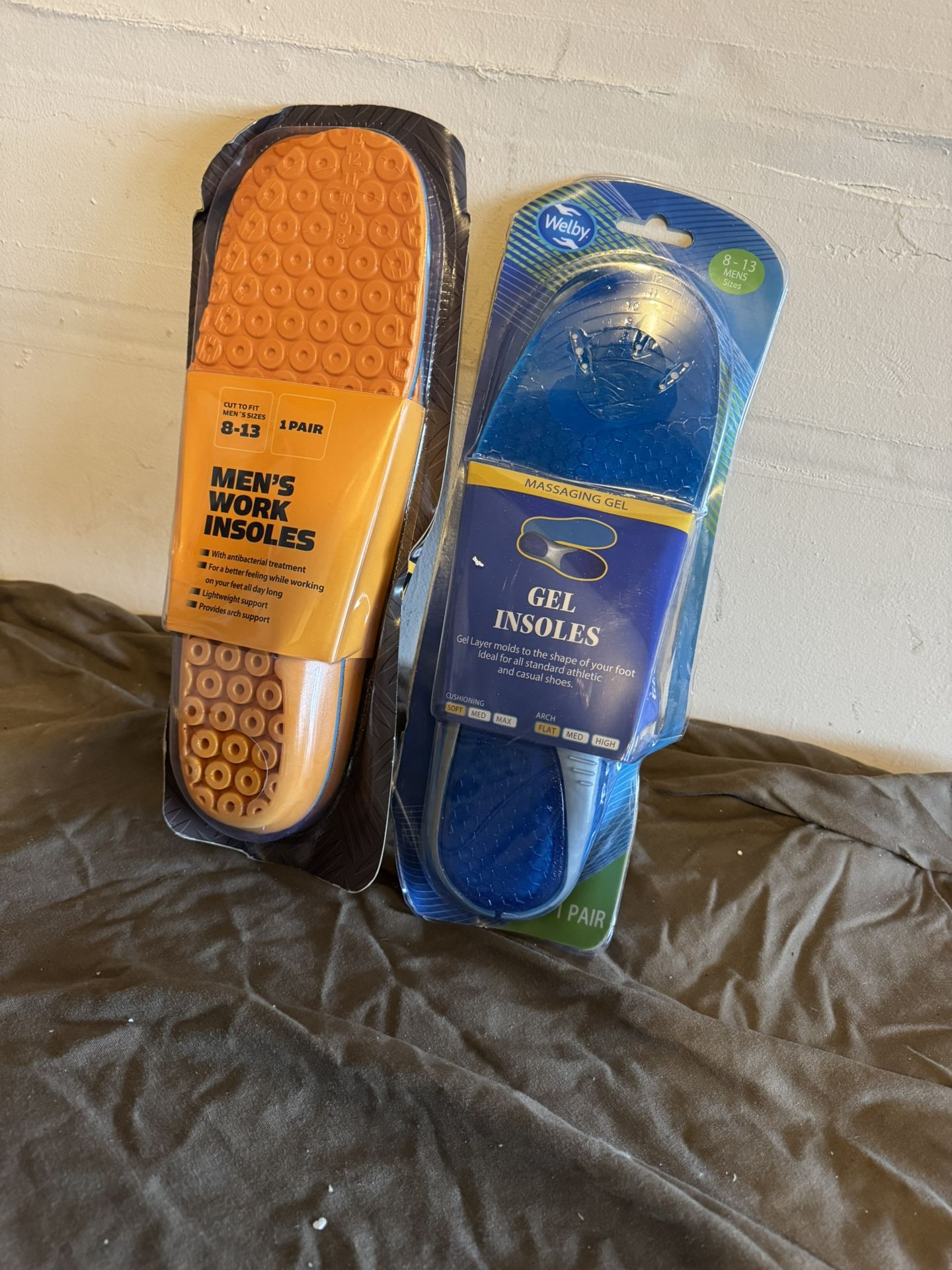 Brand New Welby Massaging Gel Insoles Men's Size 8-13