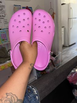 Pink Crocs Size 14