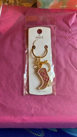 Cowgirl Boot Keychain Or Purse Charm