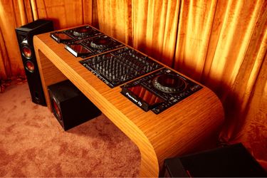 Custom Wooden DJ Booth / DJ Desk (Booth Only, No Equipment)