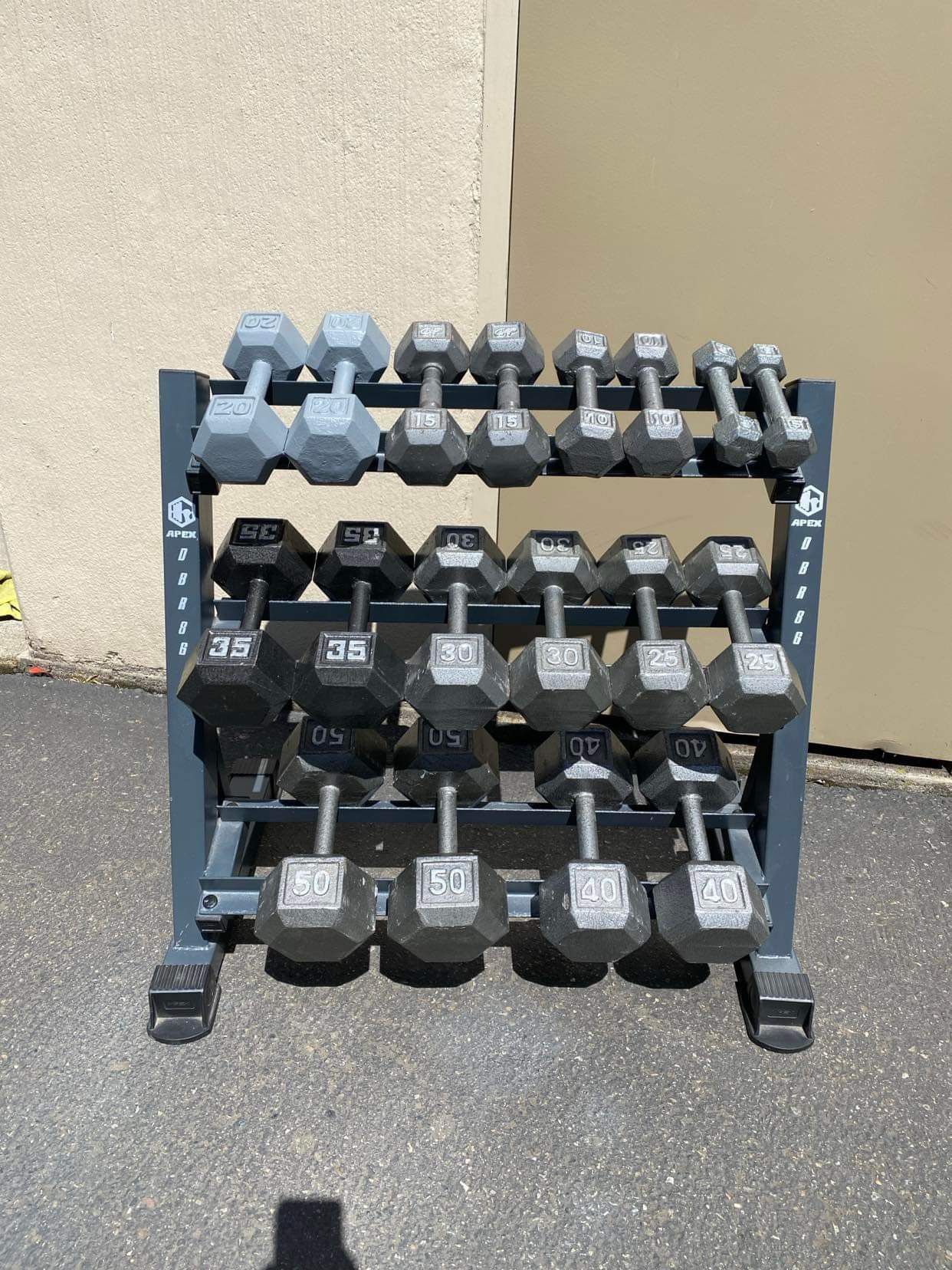 Dumbbells And Rack 5-50 Lbs 