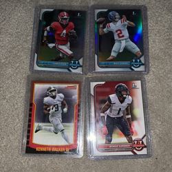 Lot Of 4( James Cook, Matt Coral , Keneth Walker, Sauce Gardner Rookie Cards