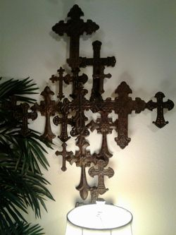 Beautiful Large Metal Cross Decor $40.