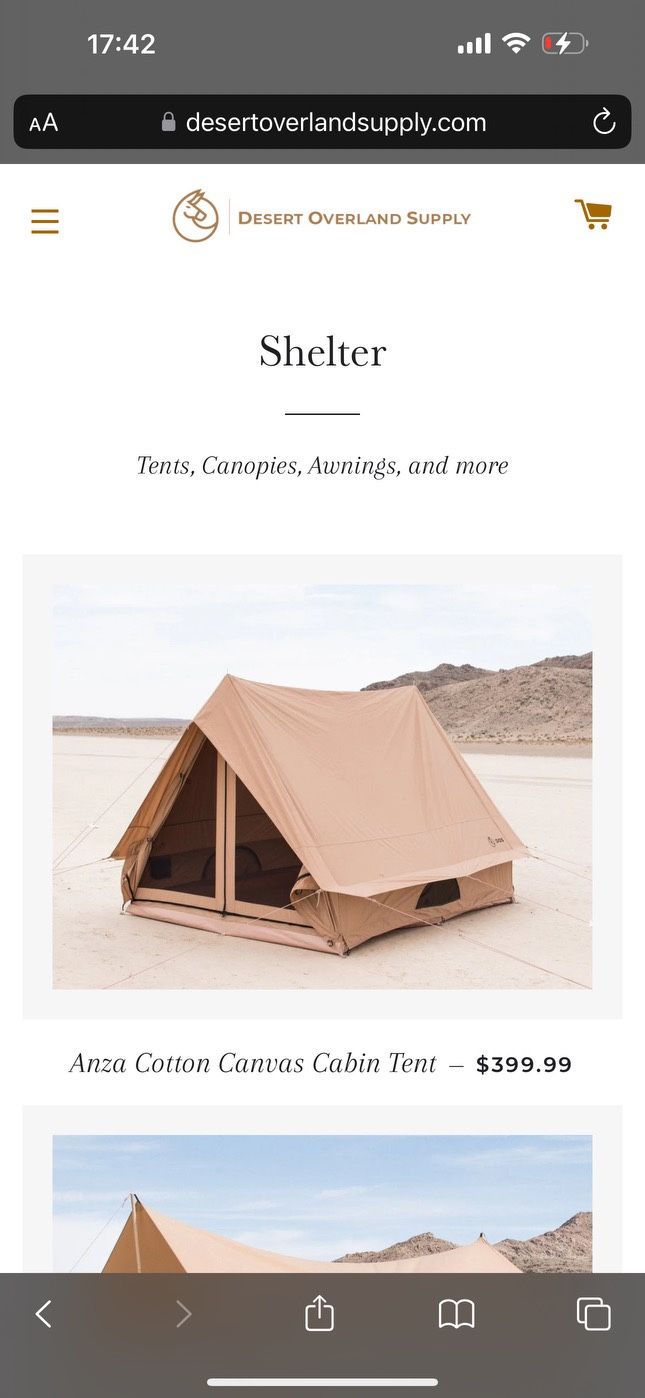 Canvas Tent-Anza Cotton Canvas Cabin Tent By Desert Overland Supply