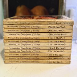 1966 Woman’s Day Encyclopedia of Cookery – Complete 12 Volume Set (Vintage)