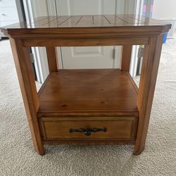 Brown Wooden End Table 