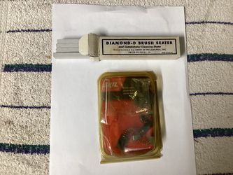 Vintage Diamond-D brush seater and commutator cleaning stone set