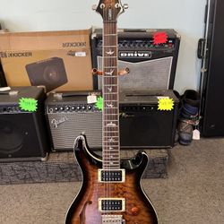 Paul Reed Smith PRS SE Custom 24 Electric Guitar Black Gold Sunburst 