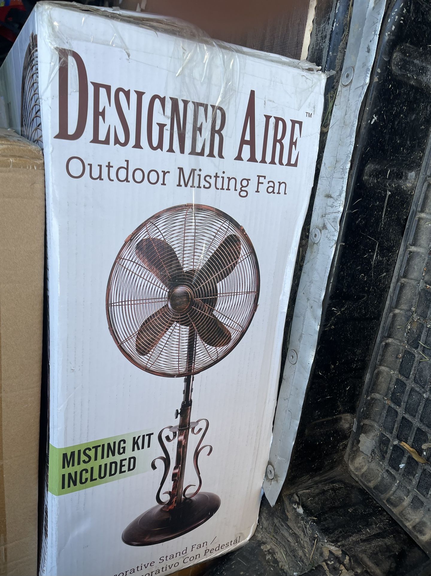 Designer Aire Oscillating Indoor/Outdoor Standing Floor Fan for Cooling Your Area Fast - 3-Speeds, Adjustable 40-51 Inches in Height, Fits Your Home D