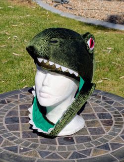 T-REX Dinosaur Costume Dragon Monster Gator Croc Universal Studios Adj Hat EUC
