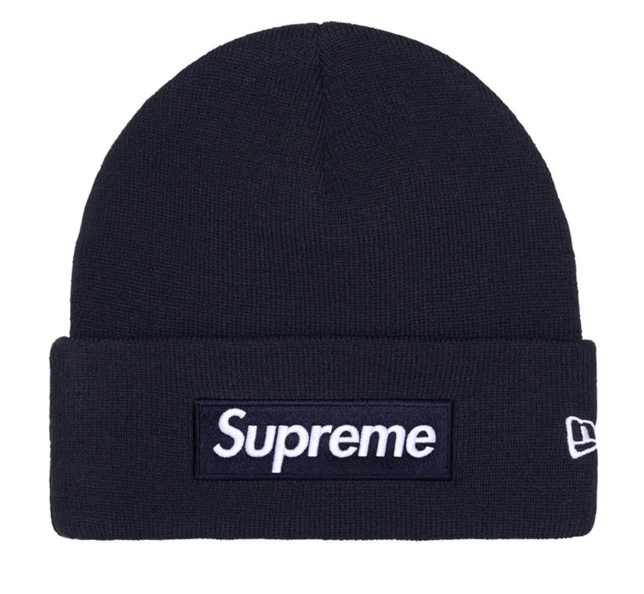 Supreme New Era Box Logo Hoodie Navy FW25