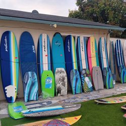 Seventy five beginner surfboards every size cheap