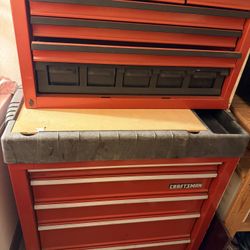 Cherry Red Two-Piece Craftsman Toolchest 
