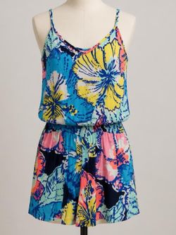 Lilly Pulitzer Women's Floral Print Deanna Tank Top Romper XS