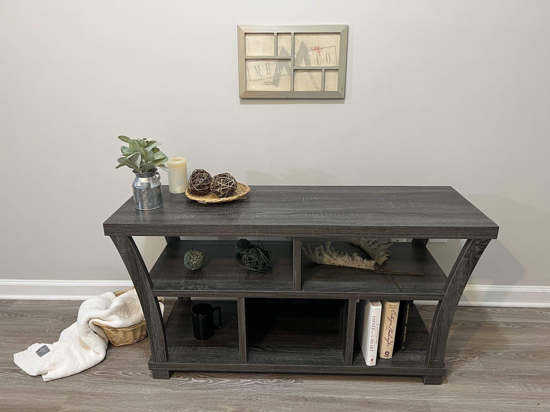 Grey TV Stand / Entertainment Center for Sale in Douglasville, GA OfferUp