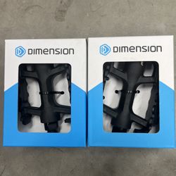 Dimension Mountain Basic Heavy-Duty Pedals - Platform, Plastic, Black  - 2 Packs