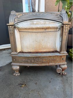 Antique Humphrey radiant fire cast iron gas heater