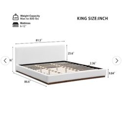 Upholstered King Size Bed