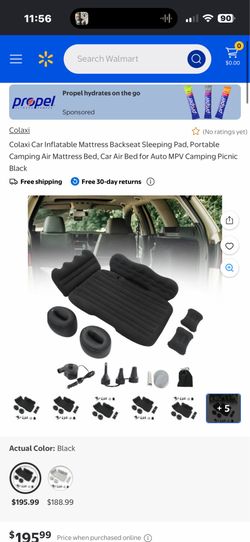 New car Inflatable Mattress Backseat Sleeping Pad with electric air pump and pillows