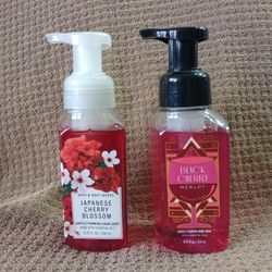Bath & Body Works Japanese Cherry Blossom and Black Cherry Merlot Hand Soap Set